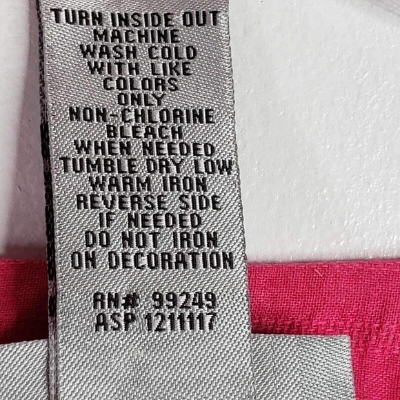 Catherines Tunic Top Womens Plus 2X Pink Stripe Cotton Boho Longline Shirt - Picture 8 of 9